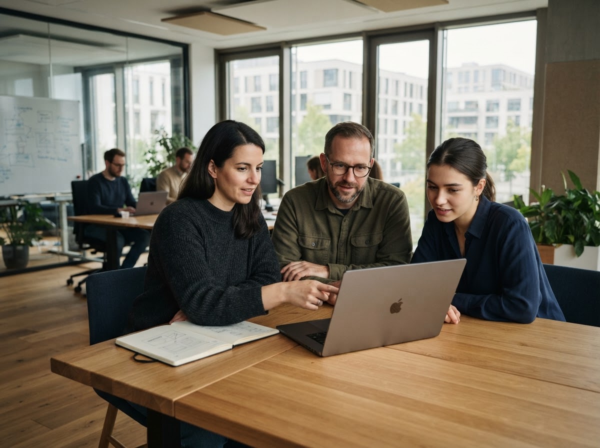 Zylkex Team bei der Analyse von Geschäftskennzahlen für strategische Entscheidungen